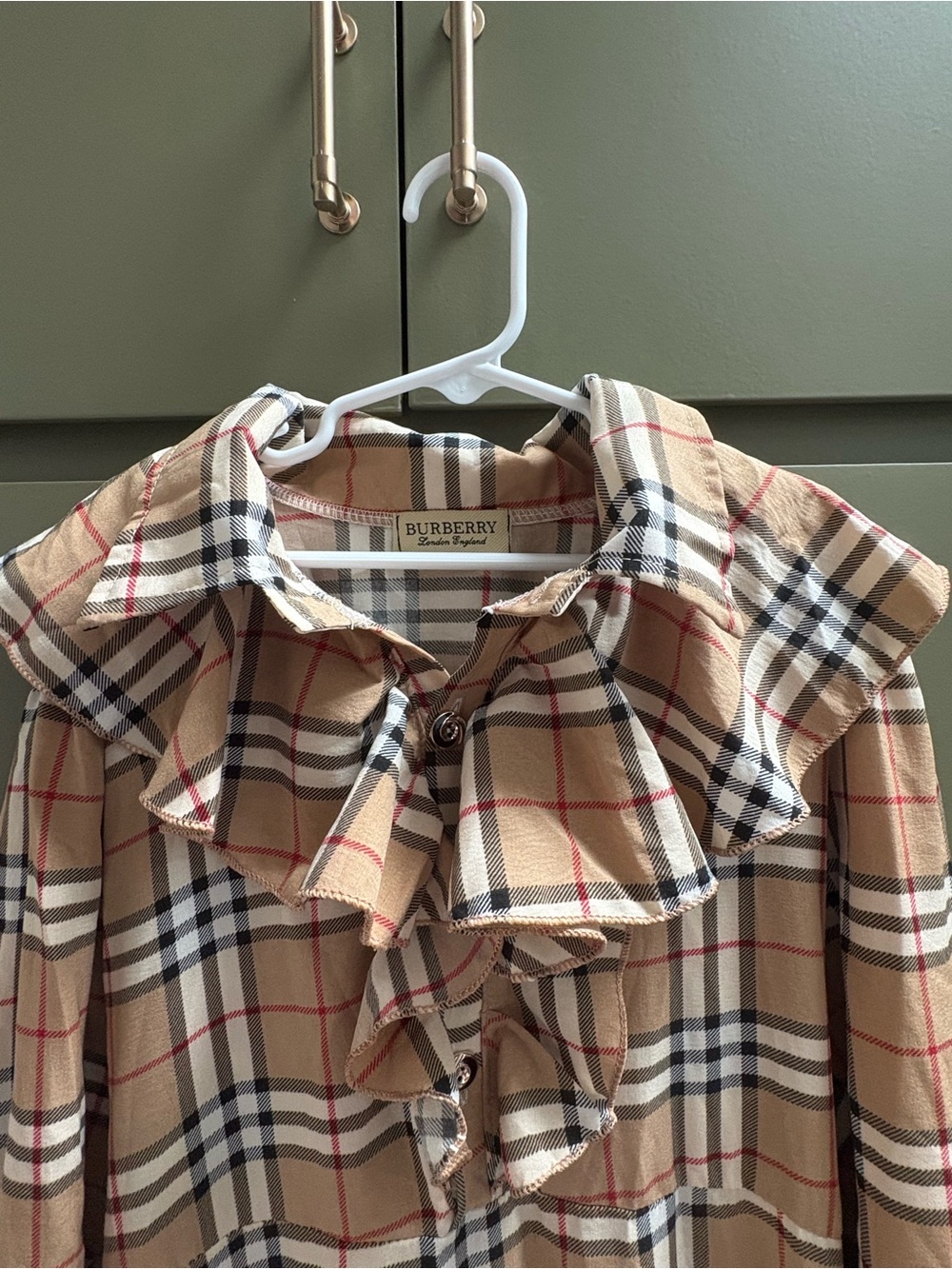 Nova Check Ruffle Collar Midi Dress - Picture 2 of 2